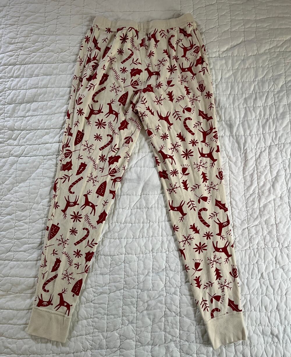 Hanna Andersson Women's Long John Pajama Pants Scandicane Size S